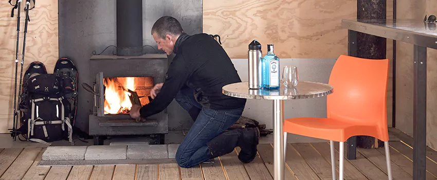 Open Hearth Wood Fireplace Installation in Saint Lin Laurentides, QC